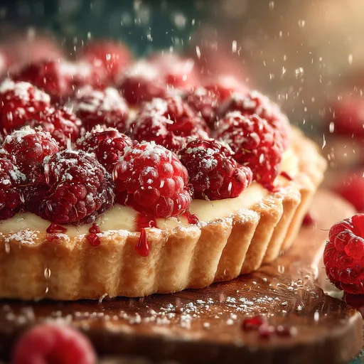Raspberry Custard Tart