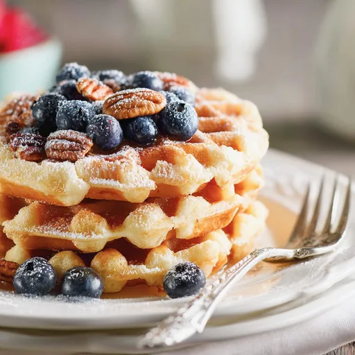 Blueberry Pecan Waffles